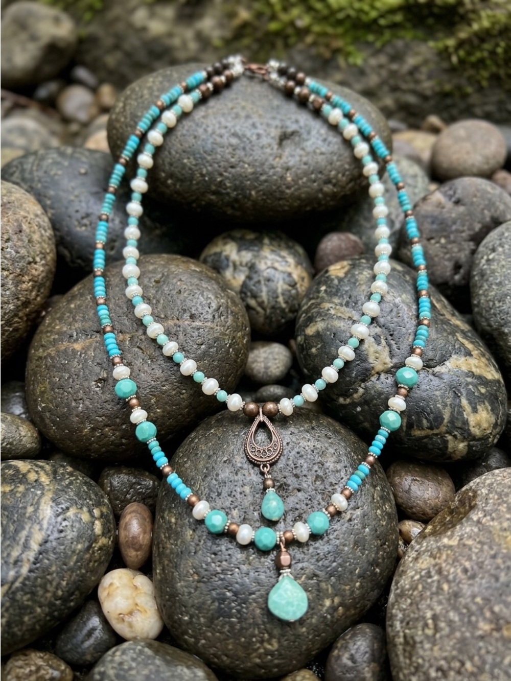 Turquoise and Amazonite Necklace
